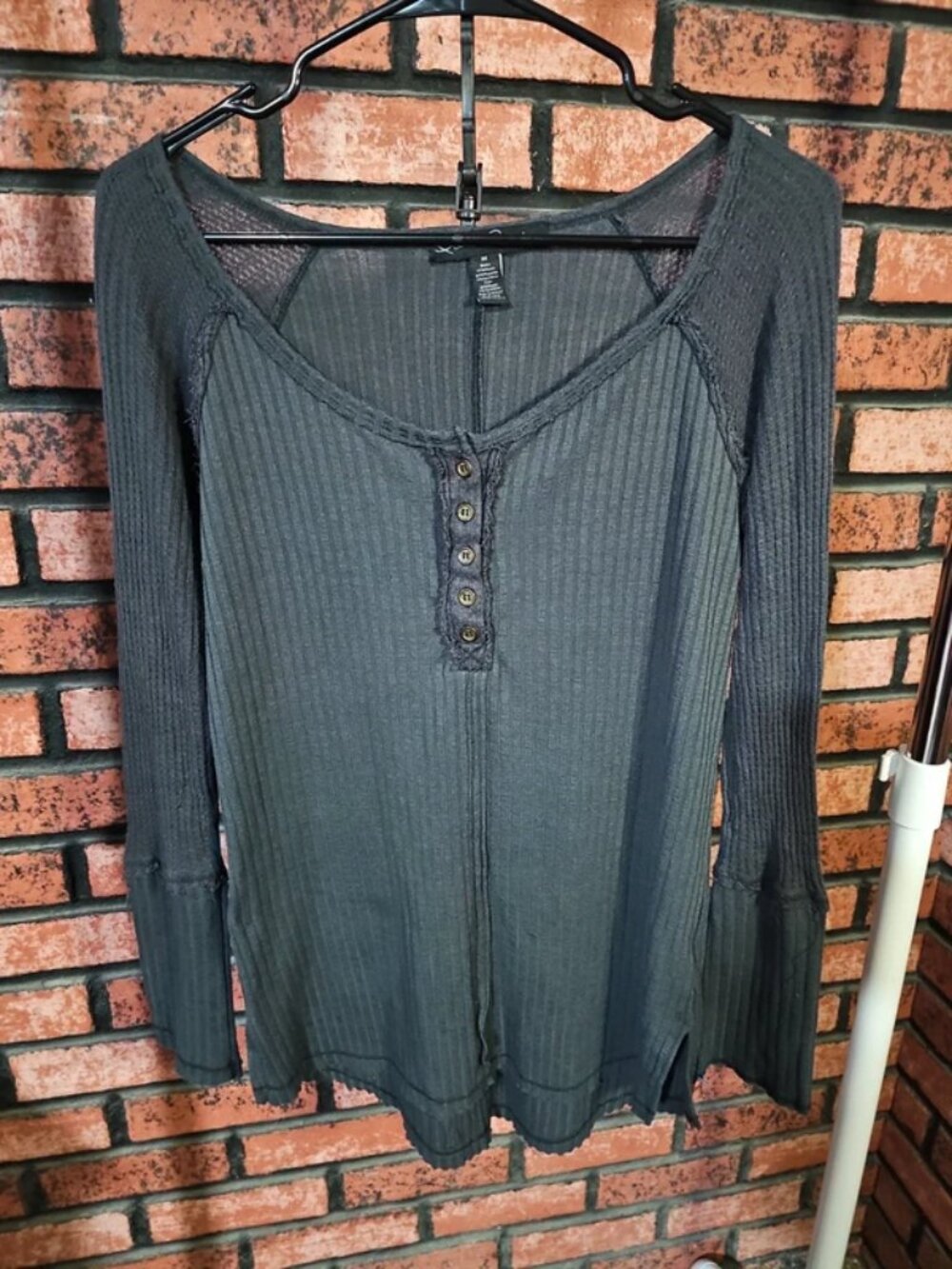 Womens Ribbed Long Sleeve Top